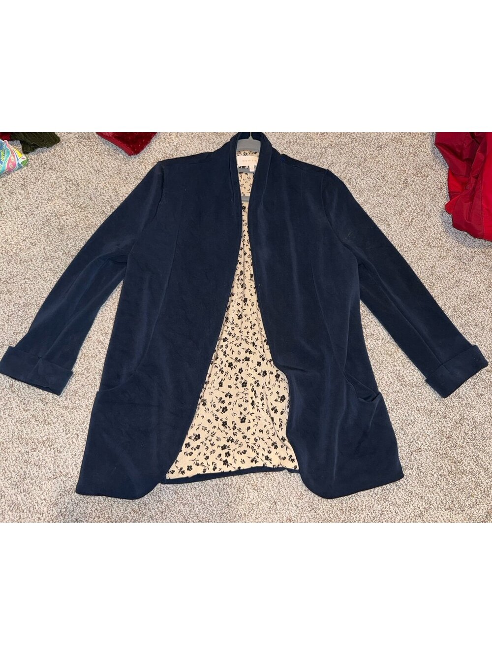 Skies are blue women’s Blue Blazer sz M flaw minimalist neutral office preppy
